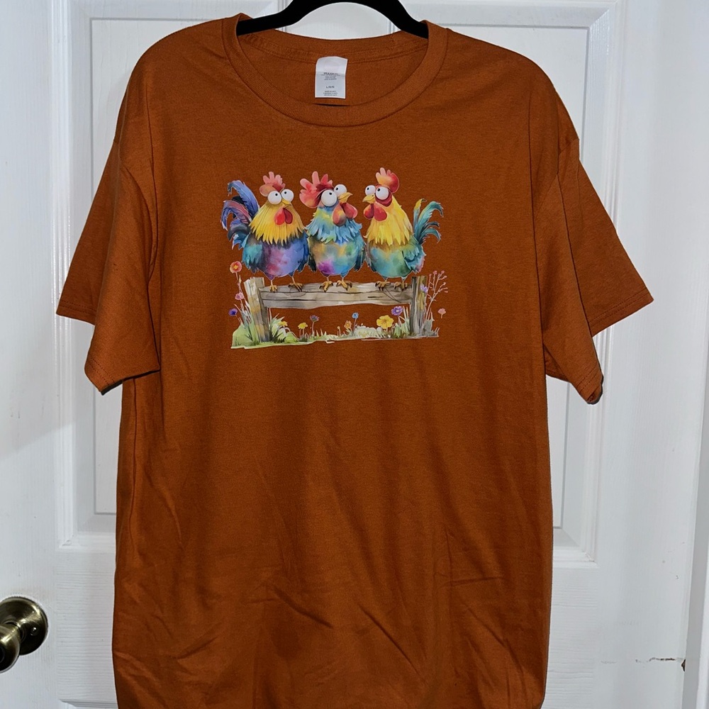 NWOT Handcrafted Chicken Shirt